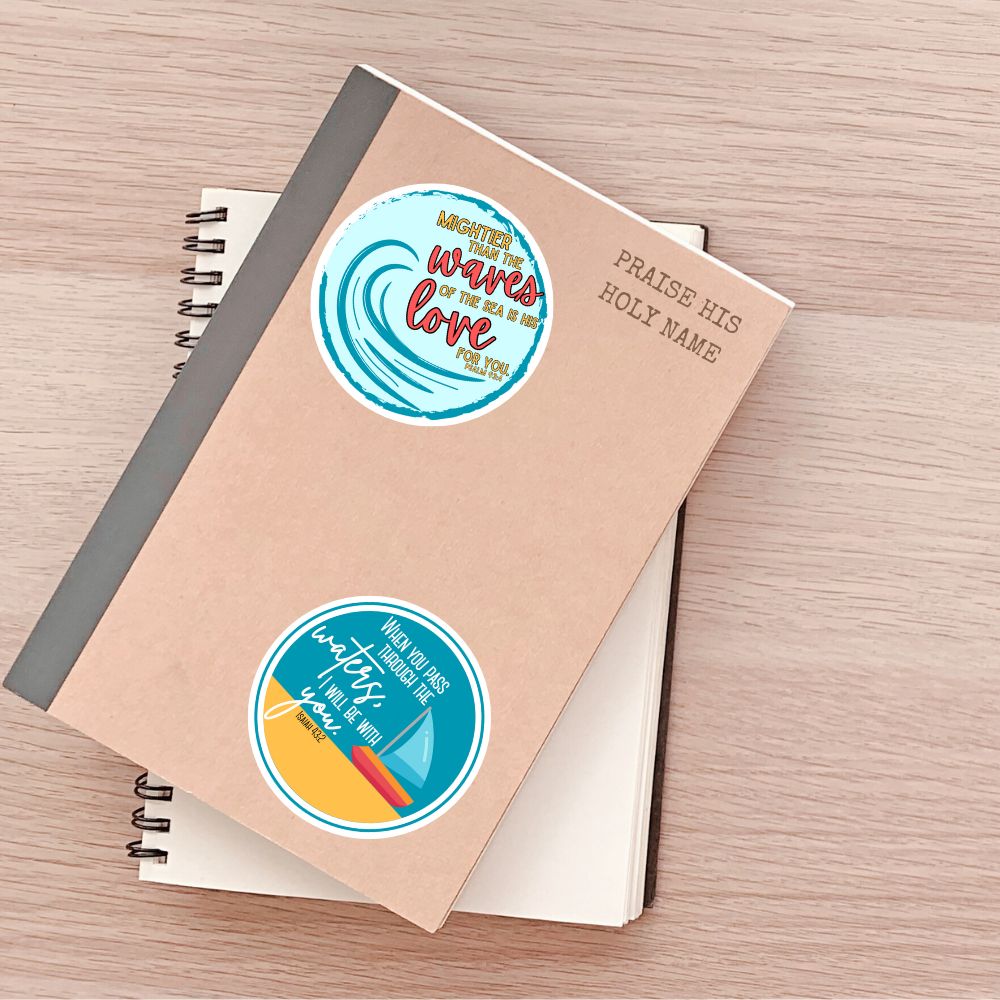 Mightier Than The Waves Coastal Sticker