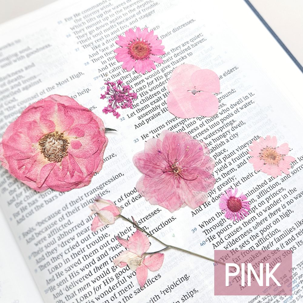 God Is Within Her Pressed Flower Scripture Art