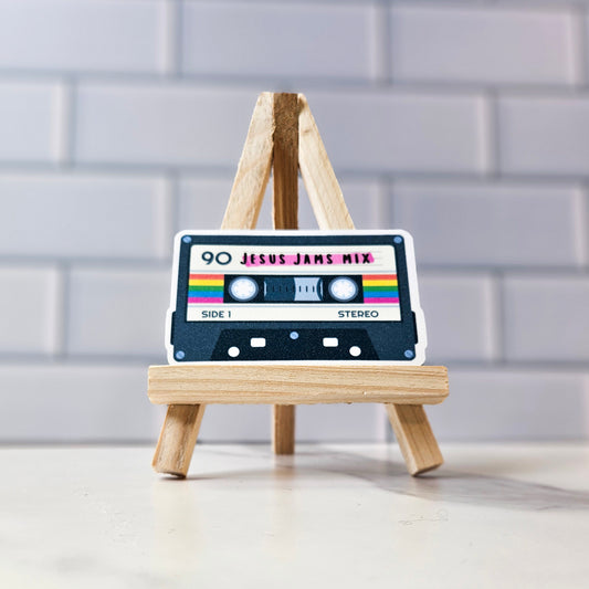 Jesus Jam Mix Tape Glitter Sticker