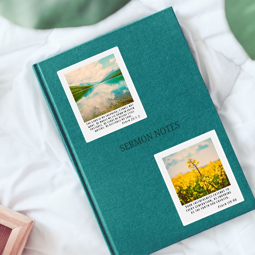 Psalm 23:1-2 Instant Photo Sticker